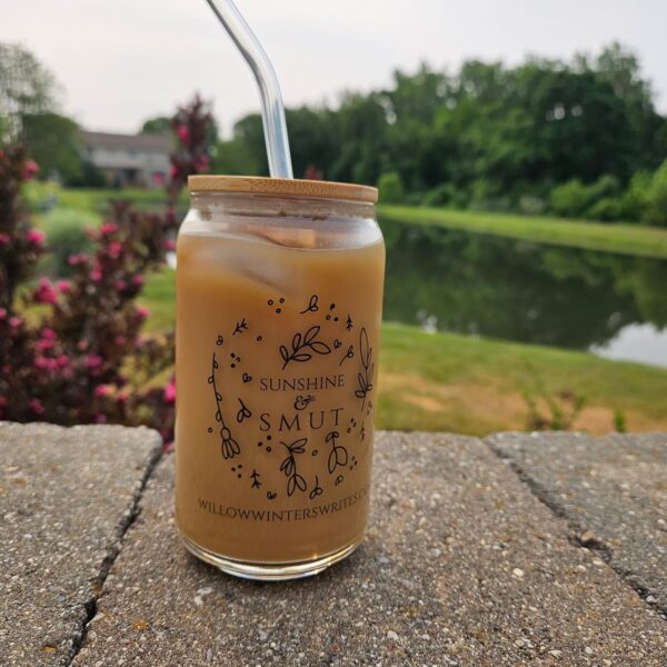 Sunshine & Smut Glass Jar with Straw